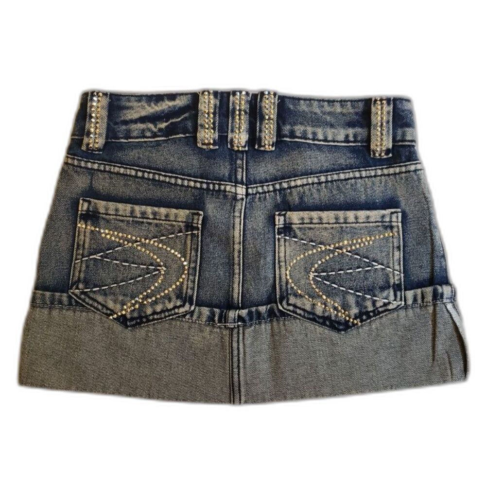 NWT Jaded London - Alexis Diamante Denim Mini Skirt - Blue Wash - Women Size 0 - Picture 3 of 8